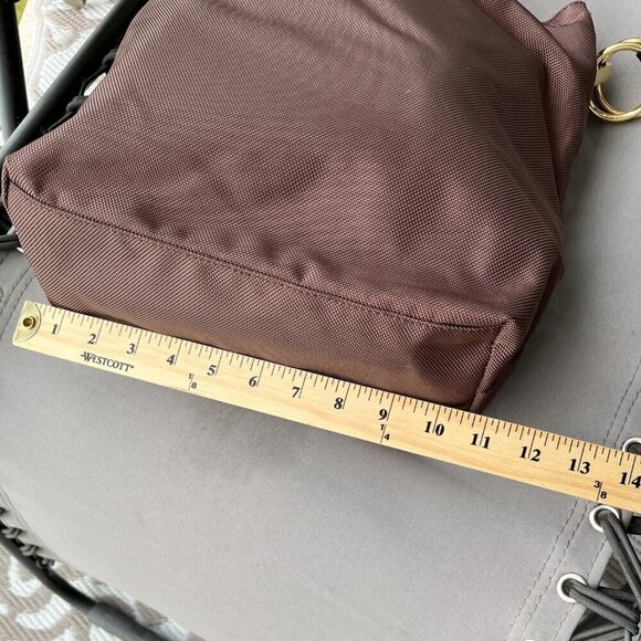 JPK Paris Bucket Bag Snap Closure Functional Pockets Removable Strap Brown W OS - Picture 6 of 15